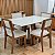 Conjunto Sala Jantar Mesa 135cm 100% MDF e 4 Cadeiras Palinha CA35 - Imagem 13
