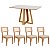 Conjunto Sala Jantar Mesa 135cm 100% MDF e 4 Cadeiras Palinha CA35 - Imagem 10