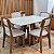 Conjunto Sala de Jantar Mesa 135cm 100% MDF e 4 Cadeiras com Tela CA40 - Imagem 1