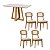 Conjunto Sala de Jantar Mesa 135cm 100% MDF e 4 Cadeiras com Tela CA40 - Imagem 2