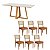 Conjunto Sala de Jantar Mesa 180cm e 6 Cadeiras Palinha CA35 100% MDF - Imagem 13