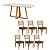 Conjunto Sala de Jantar Mesa 180cm e 6 Cadeiras Palinha CA35 100% MDF - Imagem 17