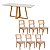 Conjunto Sala de Jantar Mesa 180cm e 6 Cadeiras Palinha CA35 100% MDF - Imagem 9