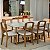 Conjunto Sala de Jantar Mesa Retangular 180cm 6 Cadeiras Palhinha MDF - Imagem 1