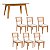 Conjunto Jantar Mesa Orgânica 180cm e 6 Cadeiras Palinha CA35 100% MDF - Imagem 6