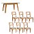 Conjunto Jantar Mesa Orgânica 180cm e 6 Cadeiras Palinha CA35 100% MDF - Imagem 2