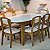 Conjunto Sala de Jantar Mesa Orgânica 180cm 6 Cadeiras com Palinha MDF - Imagem 1