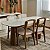 Conjunto Sala Jantar Mesa Nature 180cm 4 Cadeiras Palinha CA40 100% MDF - Imagem 1