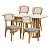 Conjunto Sala Jantar Mesa Nature 180cm 4 Cadeiras Palinha CA40 100% MDF - Imagem 10