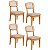 Conjunto 4 Cadeiras Estofadas Sala de Jantar com Palinha 100% MDF CA40 - Imagem 1