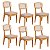 Conjunto 6 Cadeiras Estofadas Sala de Jantar com Palinha 100% MDF CA40 - Imagem 1