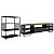 Conjunto Sala de Estar Industrial com Rack e Estante Baixa - Imagem 2