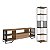 Conjunto Sala de Estar Industrial com Rack e Estante Alta - Imagem 8