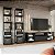Conjunto Sala de Estar Industrial com Rack e Duas Estantes Altas - Imagem 1