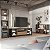 Conjunto Sala de Estar Industrial com Rack e Duas Estantes Teladas - Imagem 1