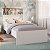 Cama de Solteiro com Protetores e Estante 207cm Branca - Imagem 1