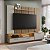 Conjunto Rack e Painel para TV até 75'' Home com Led 200x181cm - Imagem 9