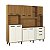 Conjunto Cozinha Sole 210cm 10 Portas 2 Gavetas Nature/Champanhe - Imagem 2