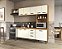 Conjunto Cozinha Holly 240cm 9 Portas 2 Gavetas Nature/Champanhe - Imagem 1