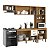 Conjunto Cozinha Holly 240cm 9 Portas 2 Gavetas Nature/Champanhe - Imagem 2