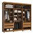 Guarda Roupa Newton em 100% MDF com Espelho 250x235cm 6 Portas - Imagem 10