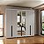 Guarda Roupa Newton em 100% MDF com Espelho 250x235cm 6 Portas - Imagem 1