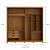Guarda Roupa Malthus em 100% MDF 237x235cm 2 Portas - Imagem 5