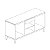Aparador Trama 120cm com 2 Portas e 1 Gaveta Mel e Off White - Imagem 4