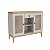 Aparador Trama 120cm com 2 Portas e 1 Gaveta Mel e Off White - Imagem 2