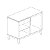 Aparador Trama 80cm com 1 Porta e 1 Gaveta Mel e Off White - Imagem 4