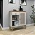 Aparador Trama 80cm com 1 Porta e 1 Gaveta Mel e Off White - Imagem 1