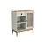 Aparador Trama 80cm com 1 Porta e 1 Gaveta Mel e Off White - Imagem 2