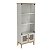 Cristaleira Trama 180cm com 2 Portas de Vidro Mel e Off White - Imagem 2