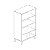 Cristaleira Trama 180cm com 2 Portas de Vidro Mel e Off White - Imagem 4