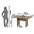 Mesa de Reunião Compacta para Escritório Home Office 136x90cm - Imagem 9