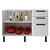 Balcão de Cozinha em MDF 120x85cm com 2 Portas 3 Gavetas Branco - Imagem 4