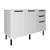 Balcão de Cozinha em MDF 120x85cm com 2 Portas 3 Gavetas Branco - Imagem 2
