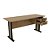 Mesa de Escritório 160x75,4cm 2 Gavetas e Chave Amêndoa com Preto - Imagem 3