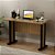 Mesa de Escritório Home Office 117x75,4cm Amêndoa com Preto - Imagem 1