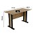 Mesa de Escritório Home Office 117x75,4cm Amêndoa com Preto - Imagem 6