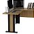 Mesa de Canto Escritório Office 160x75,4cm Amêndoa com Preto - Imagem 7
