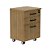 Gaveteiro Office 45,8x64,5cm 3 Gavetas Rodízio e Chave Amêndoa - Imagem 3