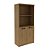 Armário Office 70x155,8cm 2 Portas com Chave 4 Nichos Amêndoa - Imagem 3