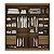 Guarda Roupa Prime em 100% MDF 219x230cm com 2 Portas de Correr - Imagem 3