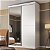 Guarda Roupa Sevilha 100% MDF 170,5x234,5cm 2 Portas de Correr com Espelho - Imagem 1
