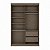 Guarda Roupa South em 100% MDF 146,5x218cm 2 Portas de Correr com Espelho - Imagem 11