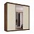 Guarda Roupa South em MDF 219x218cm 3 Portas de Correr com Espelho - Imagem 9