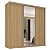 Guarda Roupa South em MDF 219x218cm 3 Portas com Espelho - Imagem 11