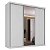 Guarda Roupa South em MDF 219x218cm 3 Portas com Espelho - Imagem 7