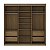 Guarda Roupa South em MDF 219x218cm 3 Portas com Espelho - Imagem 4